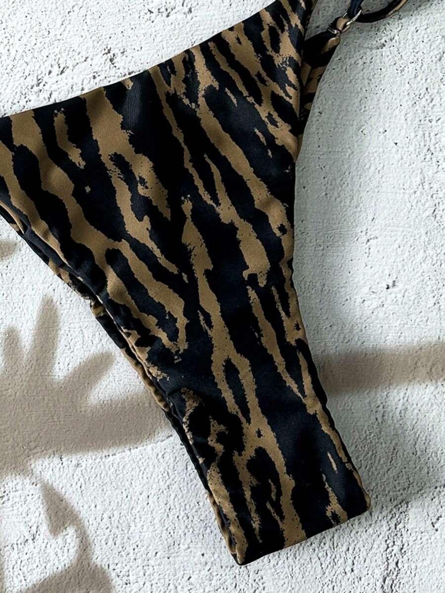 DWUCZĘŚCIOWY STRÓJ KĄPIELOWY animal print