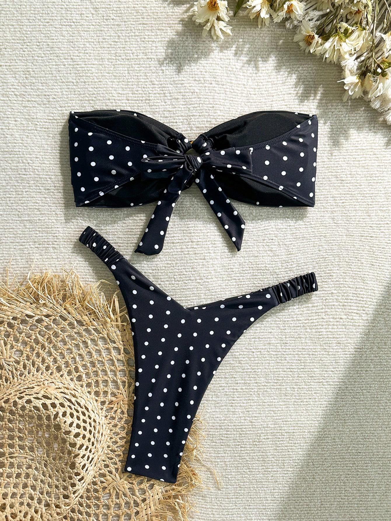 bikini komplet wzór groszki