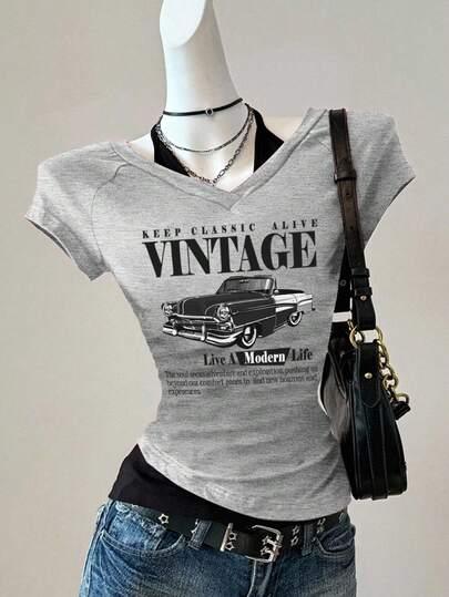 BLUZKA KRÓTKI RĘKAW PRINT