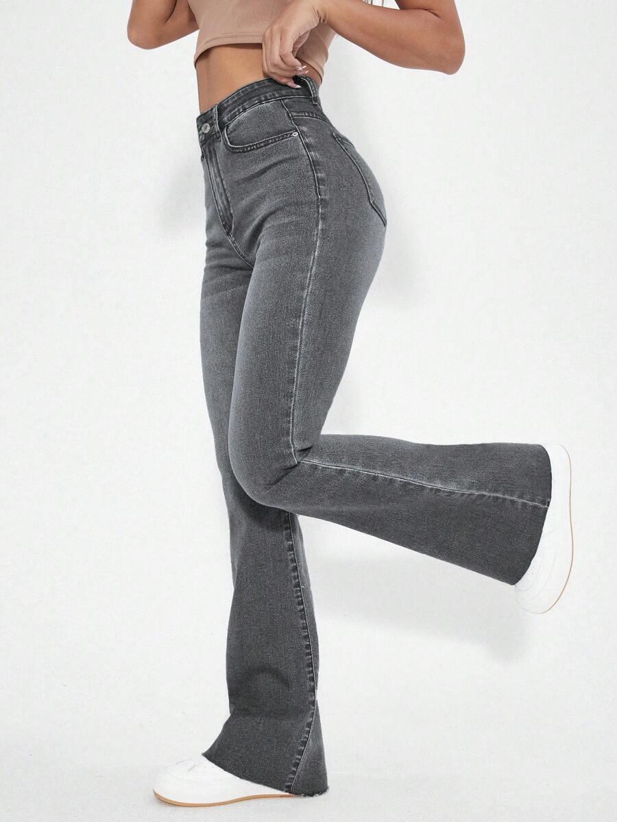 SZARE SPODNIE JEANS 