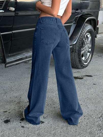 niebieskie spodnie jeans 