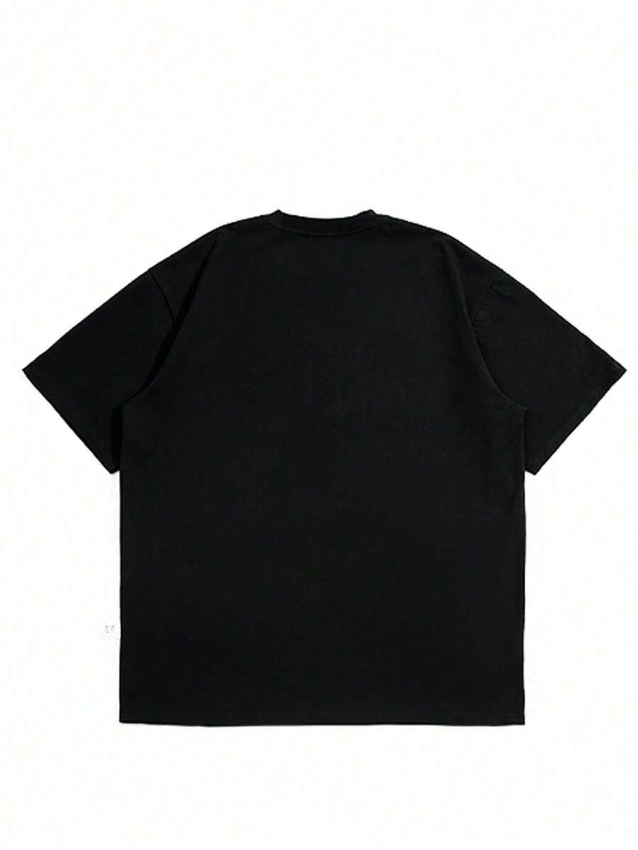 CZARNY T-SHIRT PRINT