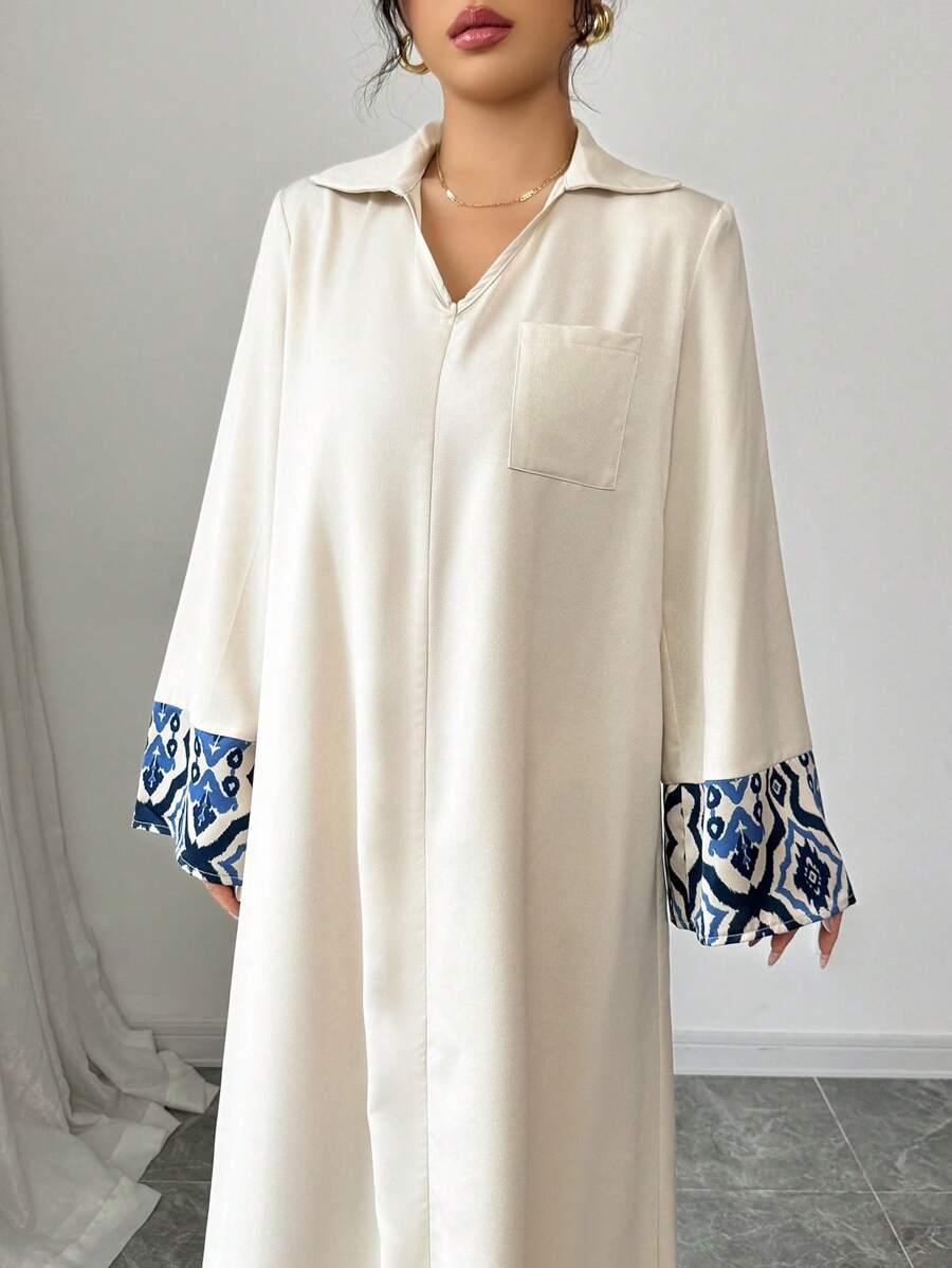 SUKIENKA MAXI OVERSIZE Z DEKOLTEM V 