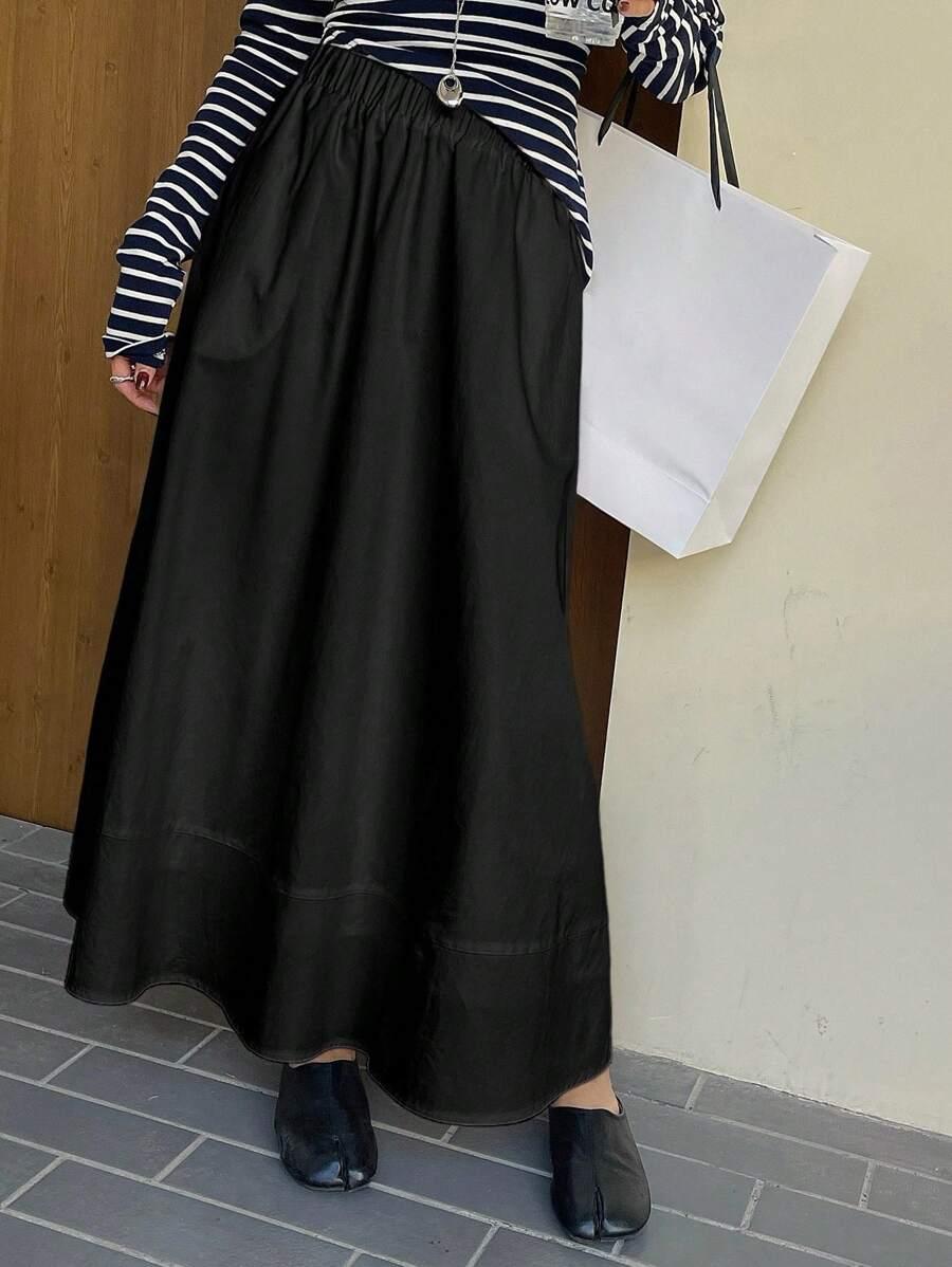CZARNA MAXI SPÓDNICA