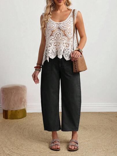 CZARNE SPODNIE JEANS