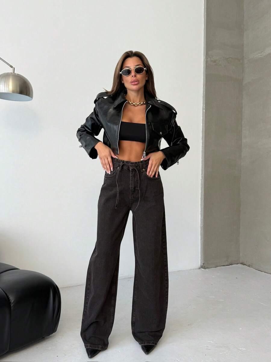 czarne spodnie jeans