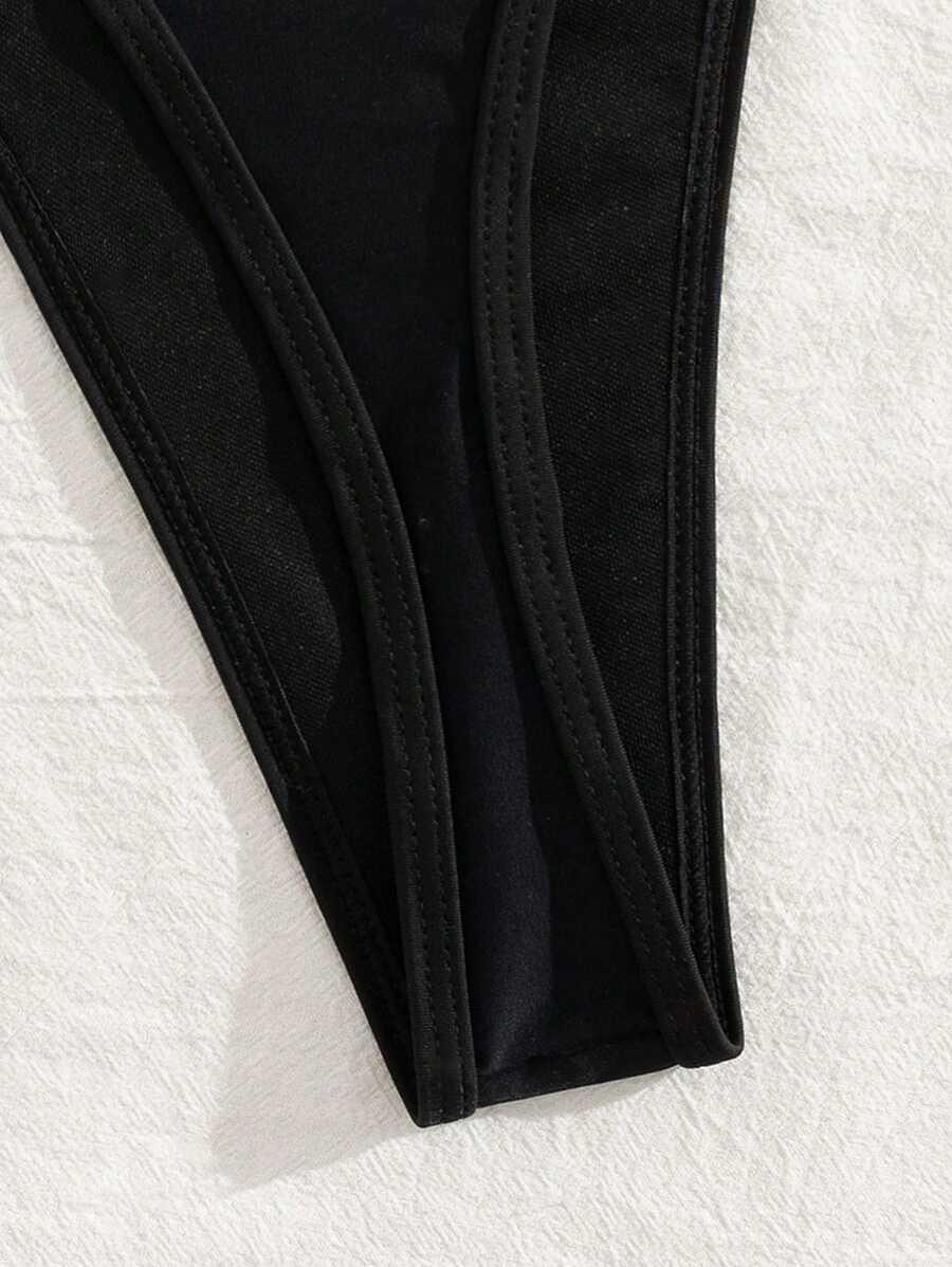 CZARNY KOMPLET BIKINI WIĄZANIE