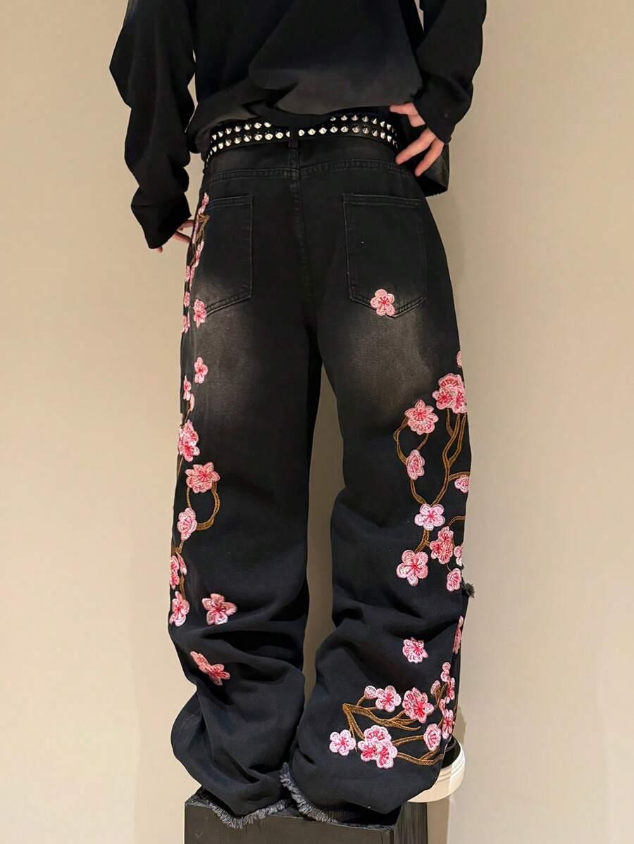 CZARNE SPODNIE JEANS