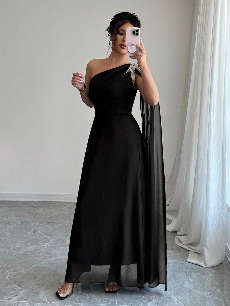 CZARNA MAXI SUKIENKA 