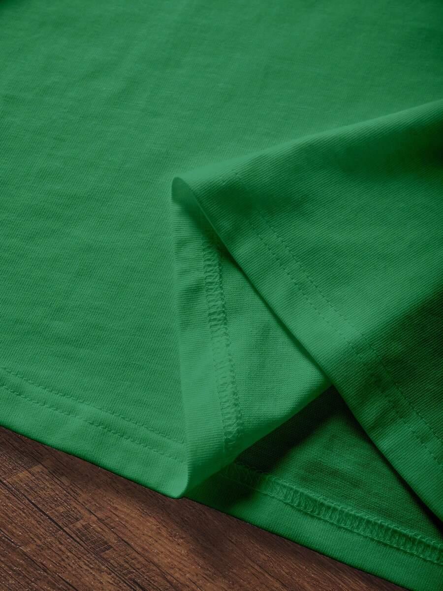 zielony T-shirt nadruk