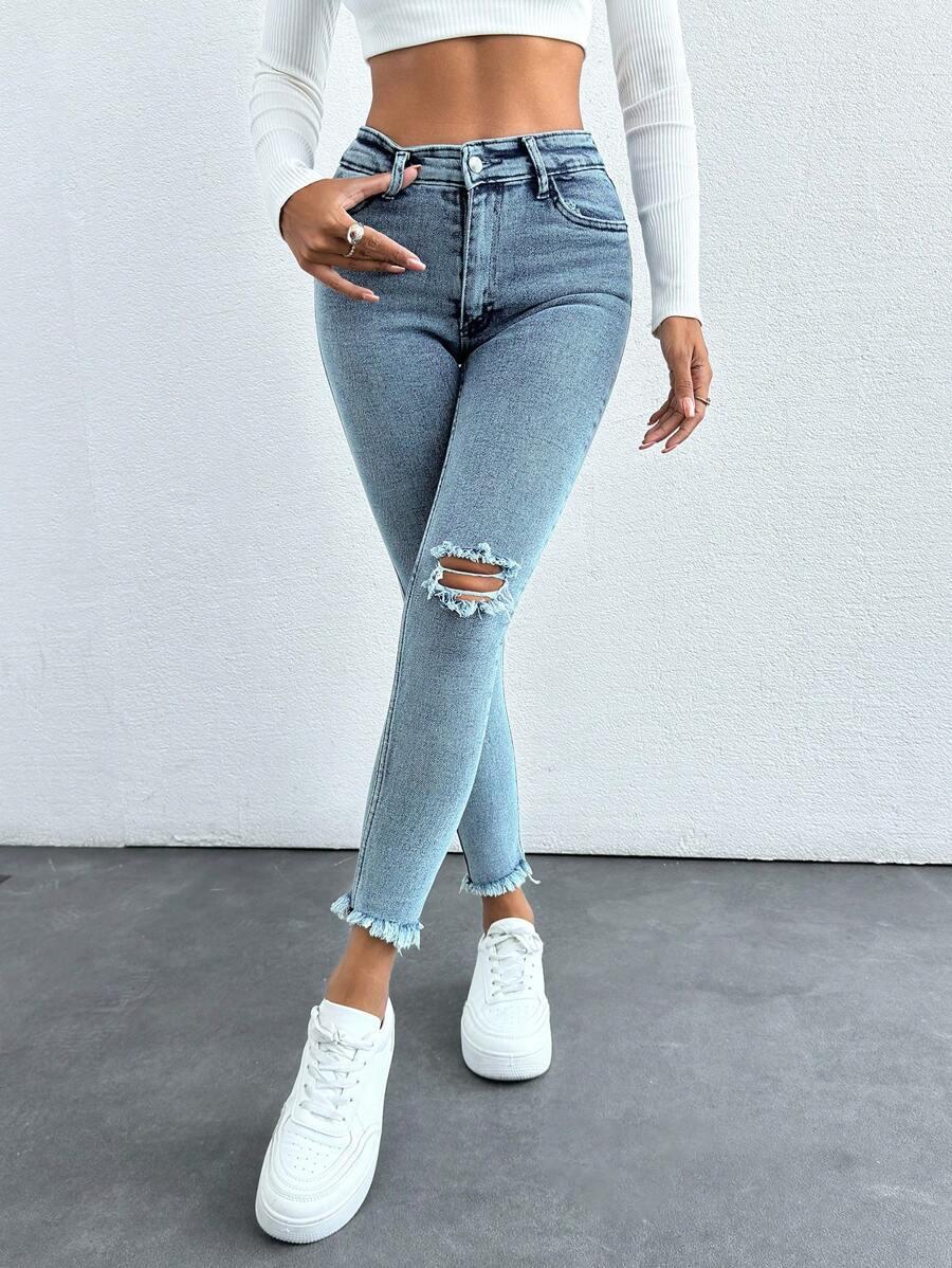 NIEBIESKIE SPODNIE JEANS 