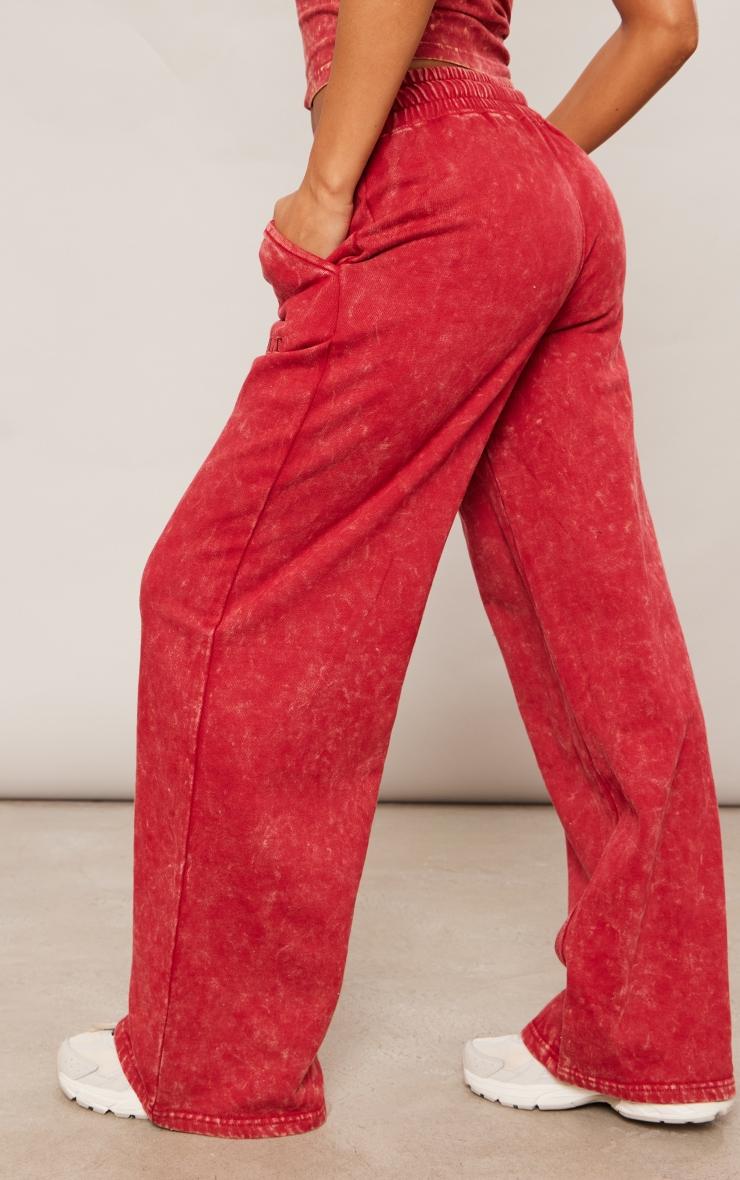 Czerwone spodnie dersowe oversize