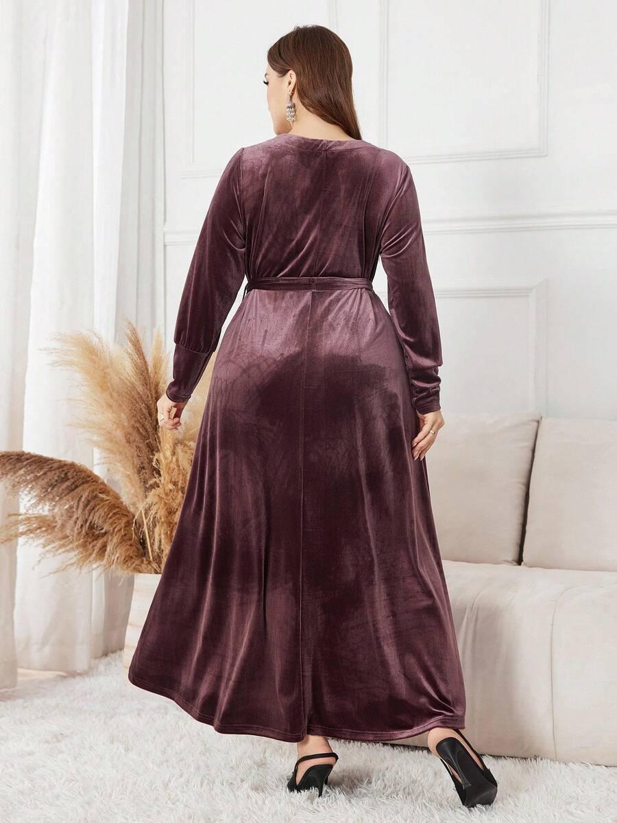 sukienka maxi welurowa