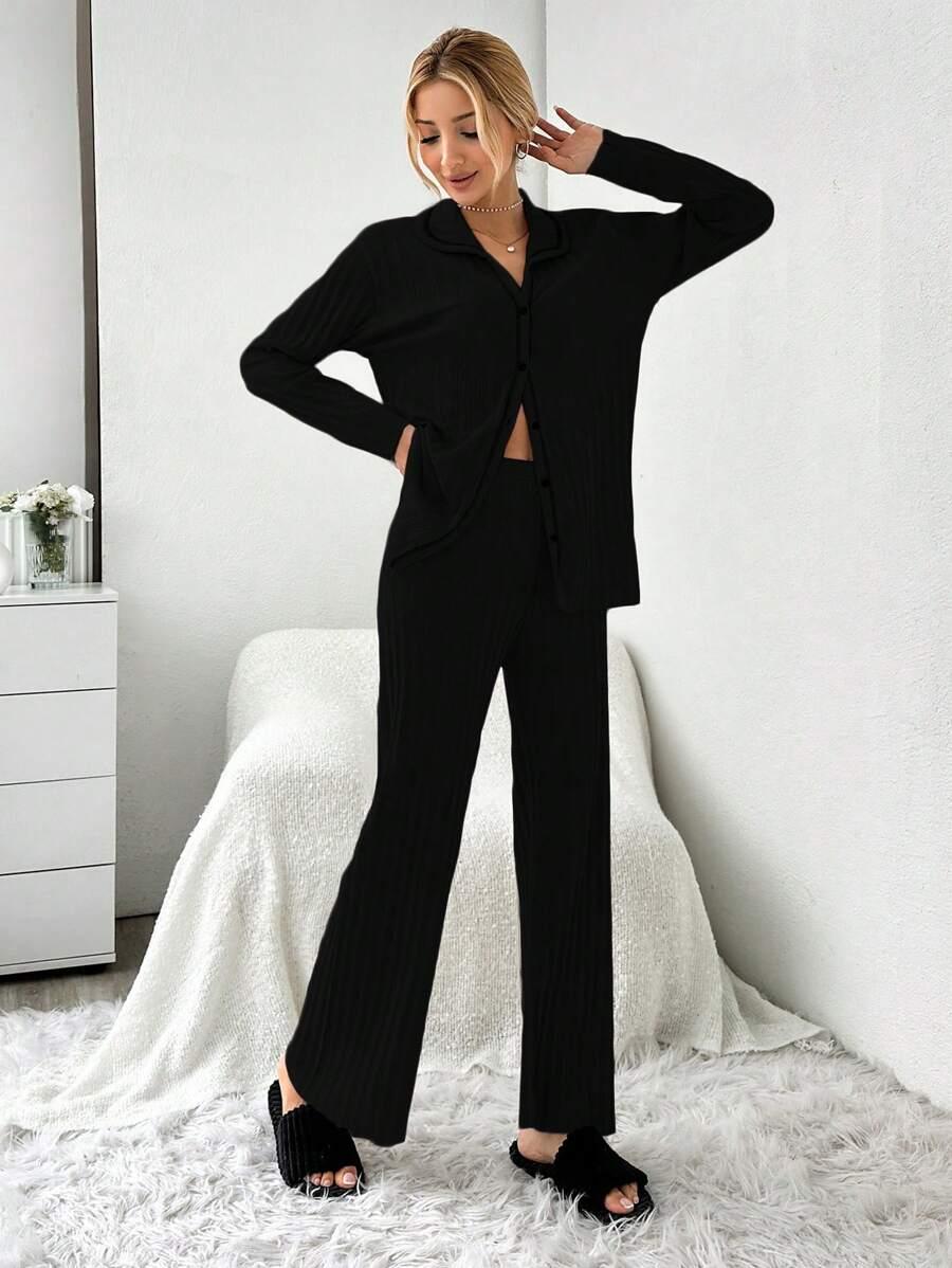 spodnie od piżamy prążki 