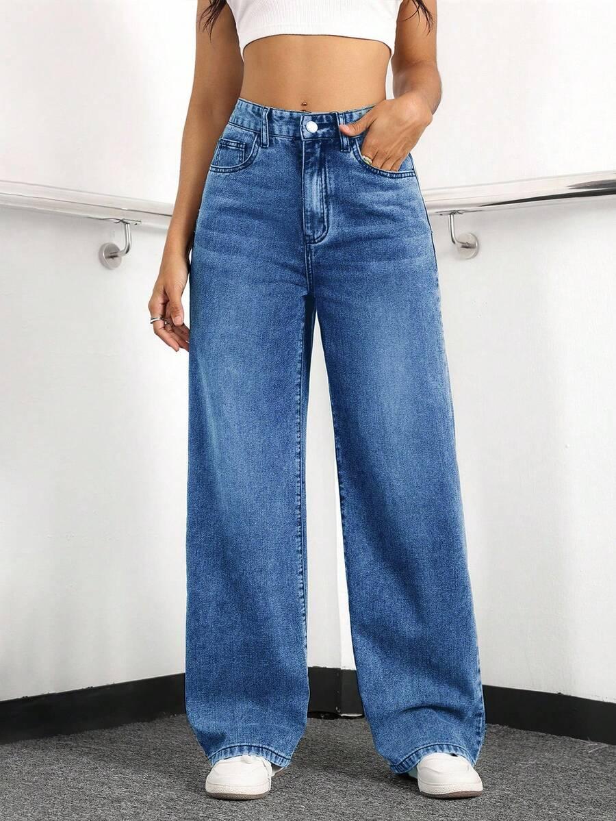 NIEBIESKIE SPODNIE JEANS