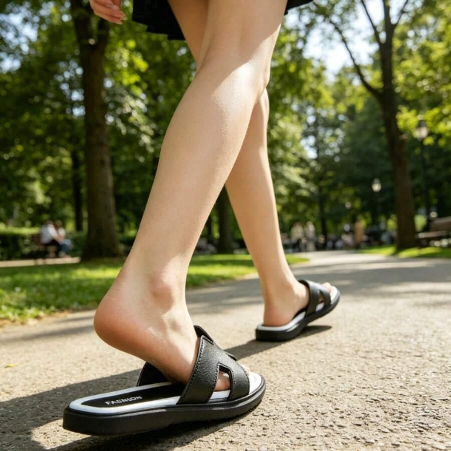 CZARNE KLAPKI CASUAL