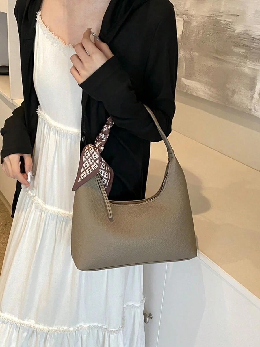 brązowa torebka zamek