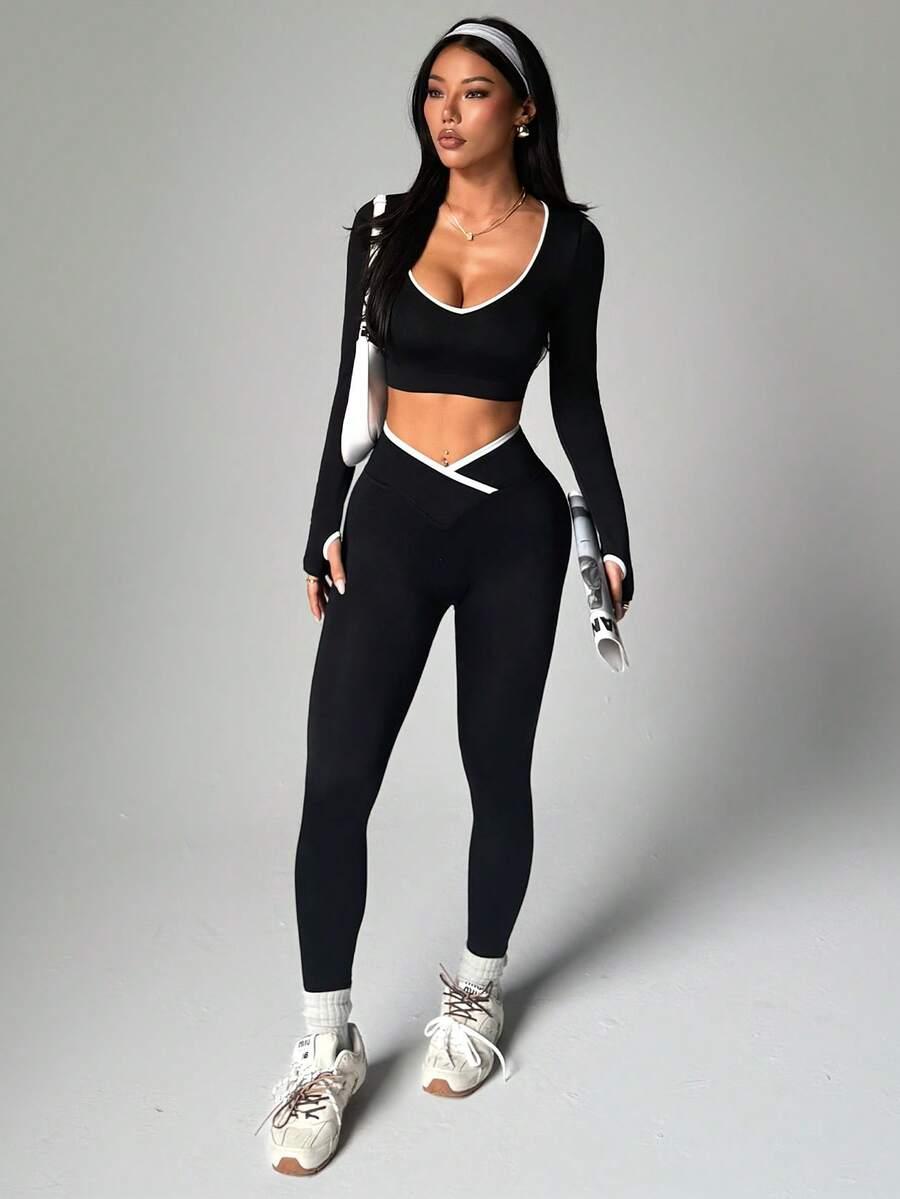 top legginsy komplet sportowy