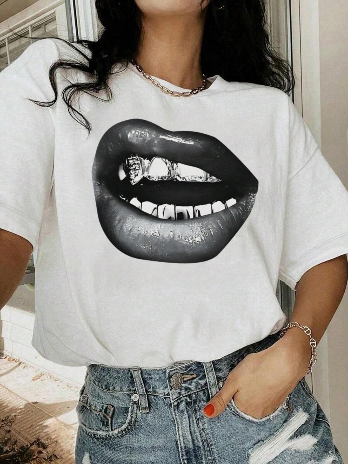 BIAŁY T-SHIRT PRINT
