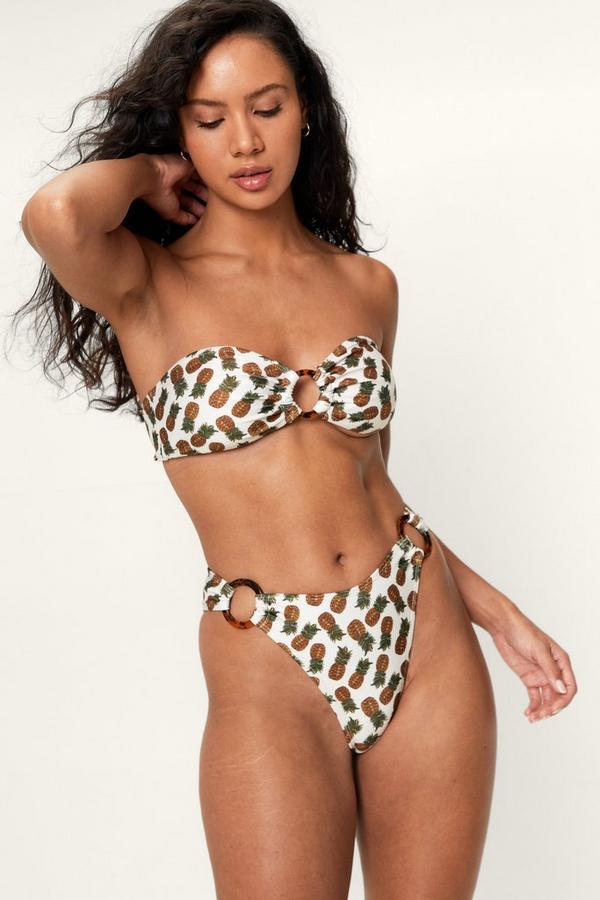 góra od bikini opaska print