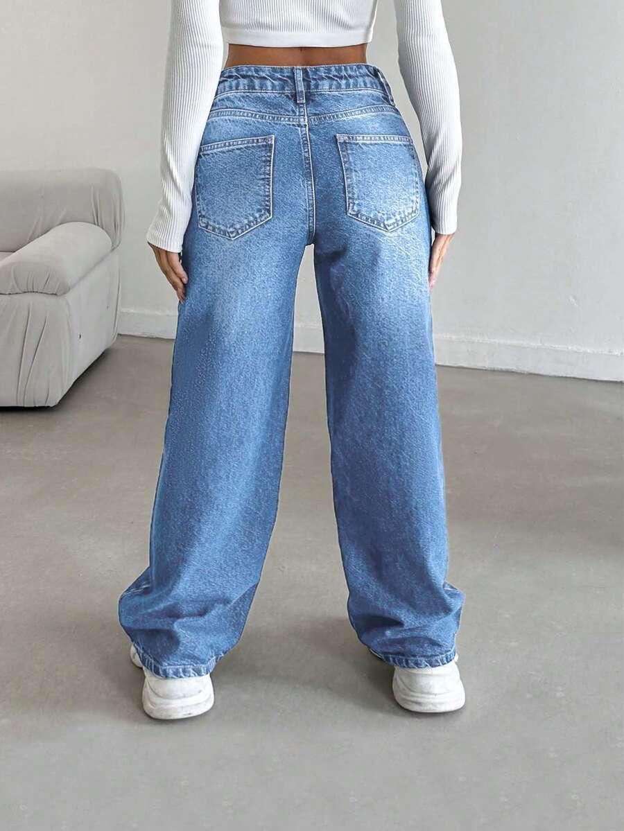NIEBIESKIE SPODNIE JEANS KIESZENIE