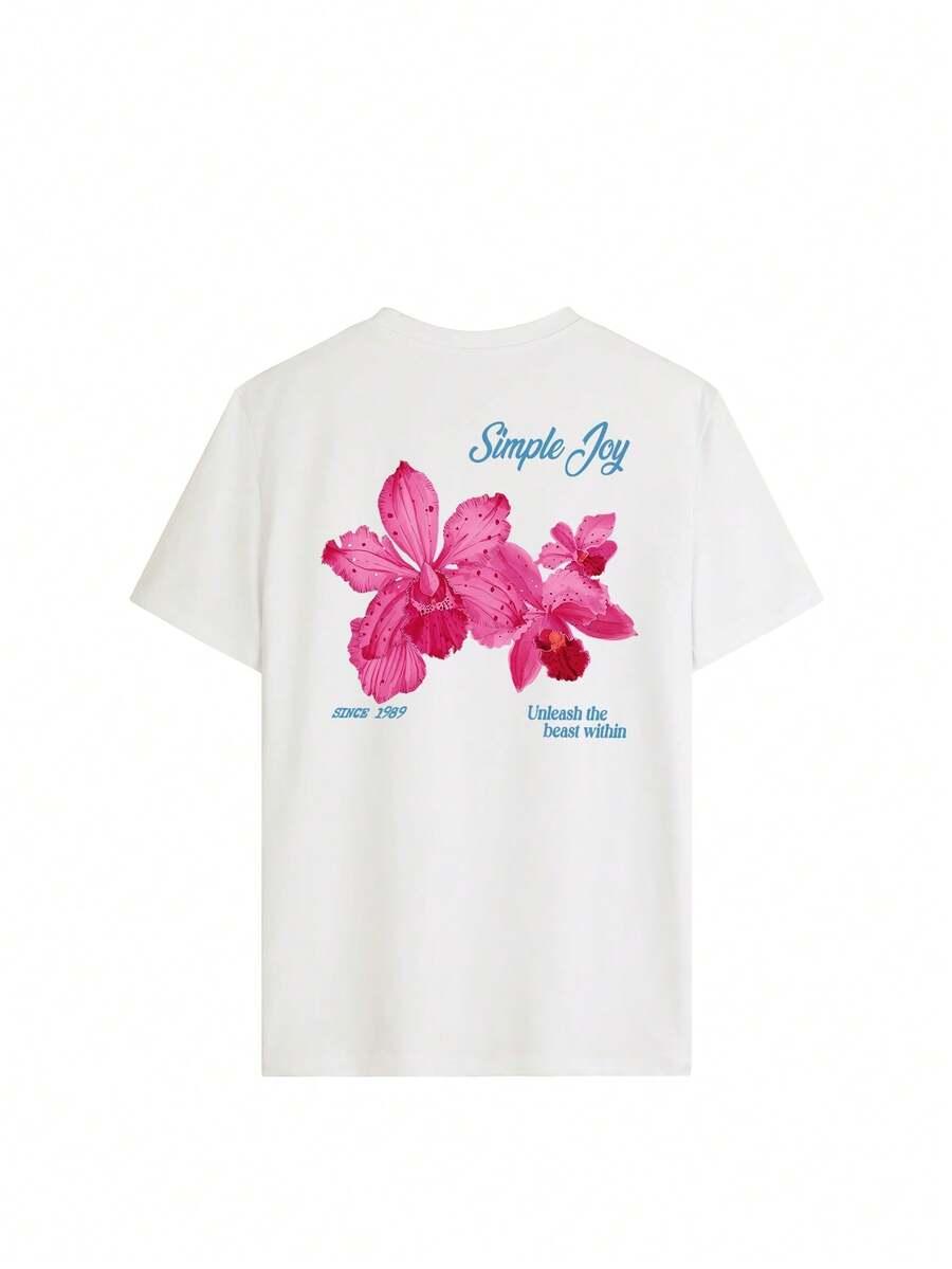 biały t-shirt nadruk