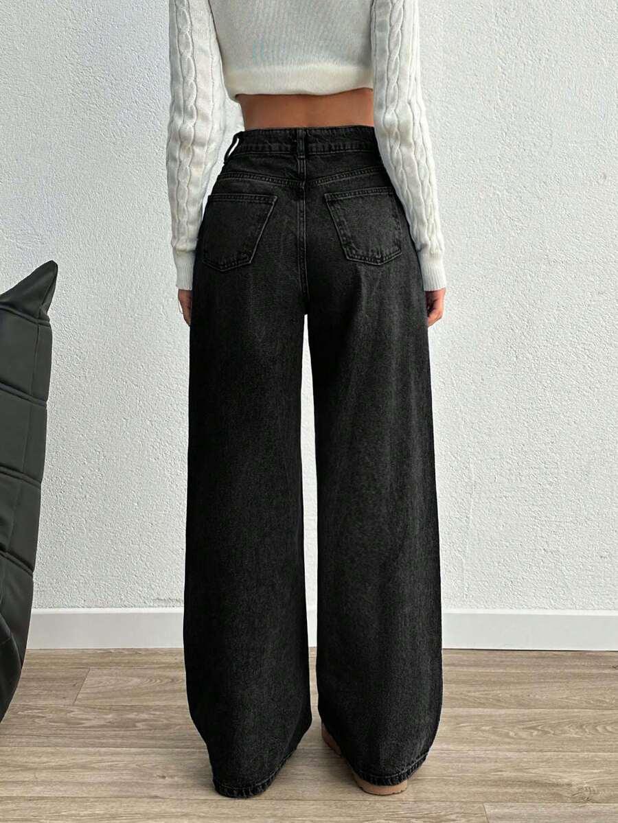 czarne spodnie jeans 
