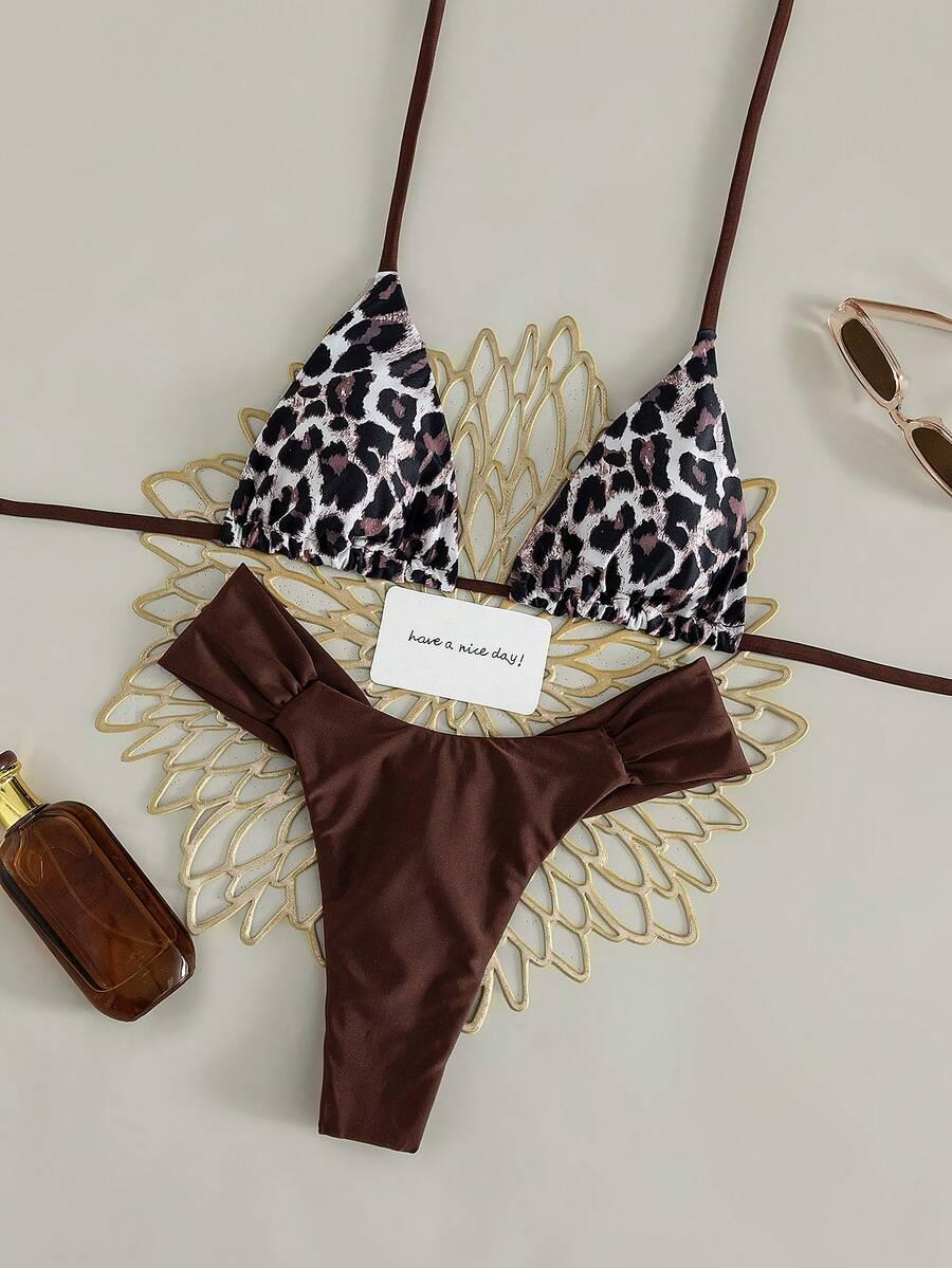 GÓRA OD BIKINI animal print