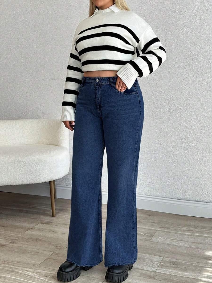 niebieskie spodnie jeans 