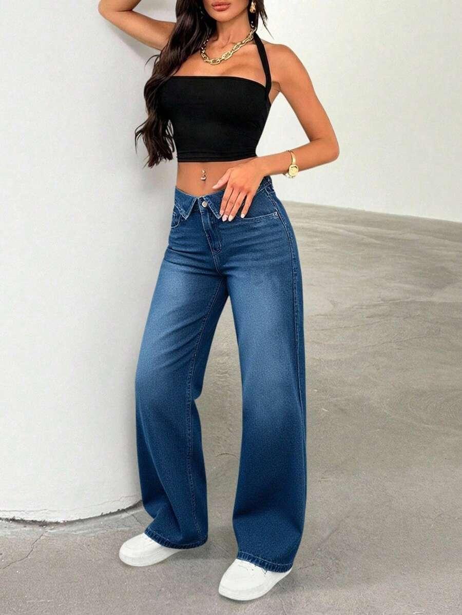 NIEBIESKIE SPODNIE JEANS