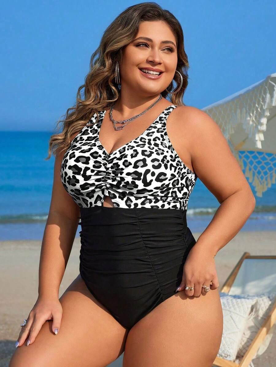 jednoczęściowy strój kąpielowy animal print