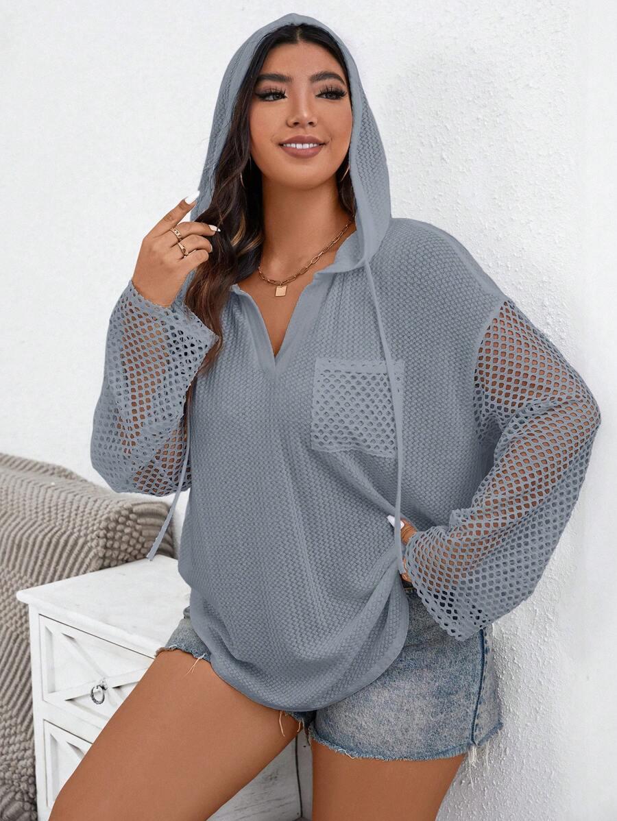 niebieska bluza kaptur