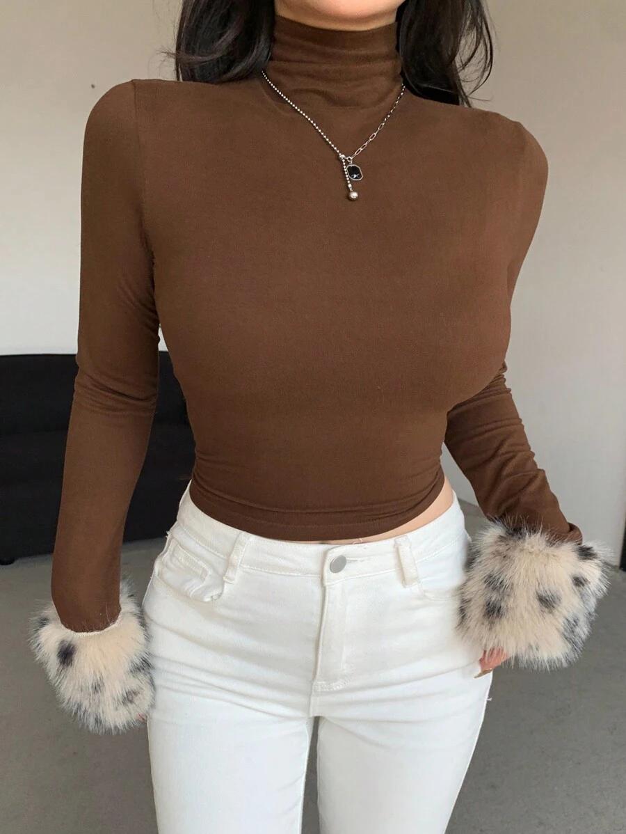 BRĄZOWY SWETER GOLF