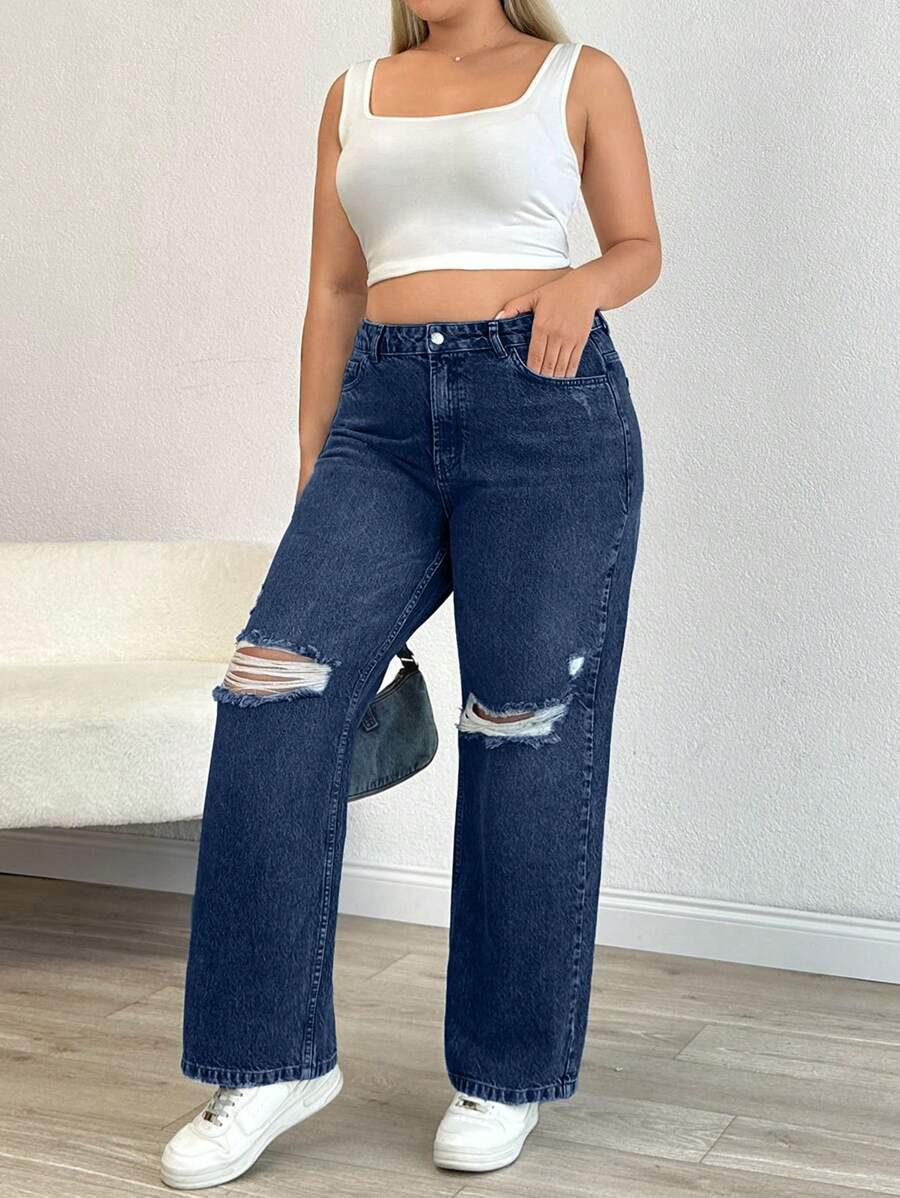 NIEBIESKIE SPODNIE JEANS 