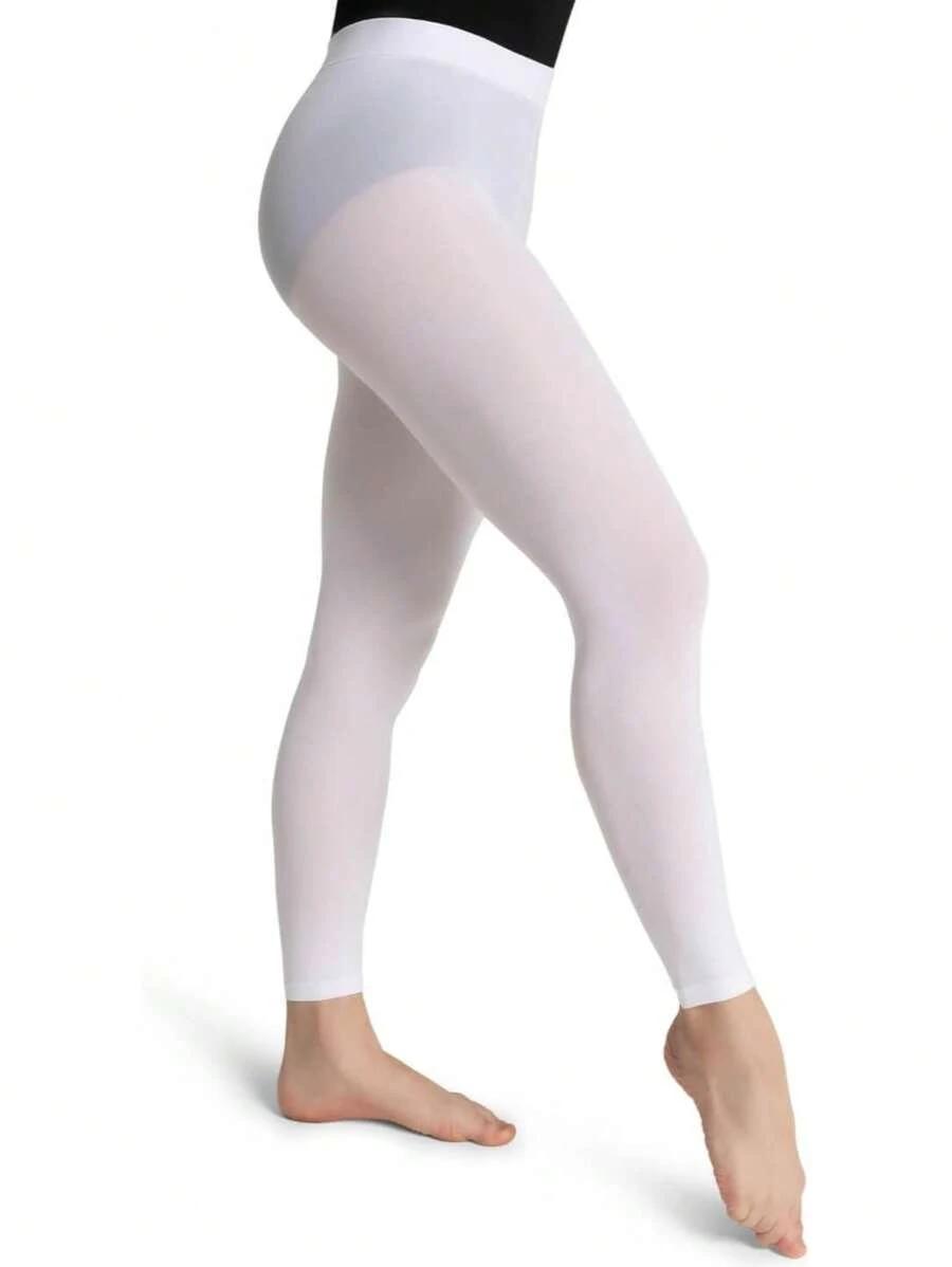 1 SZT BIAŁE LEGGINSY CIENKIE 