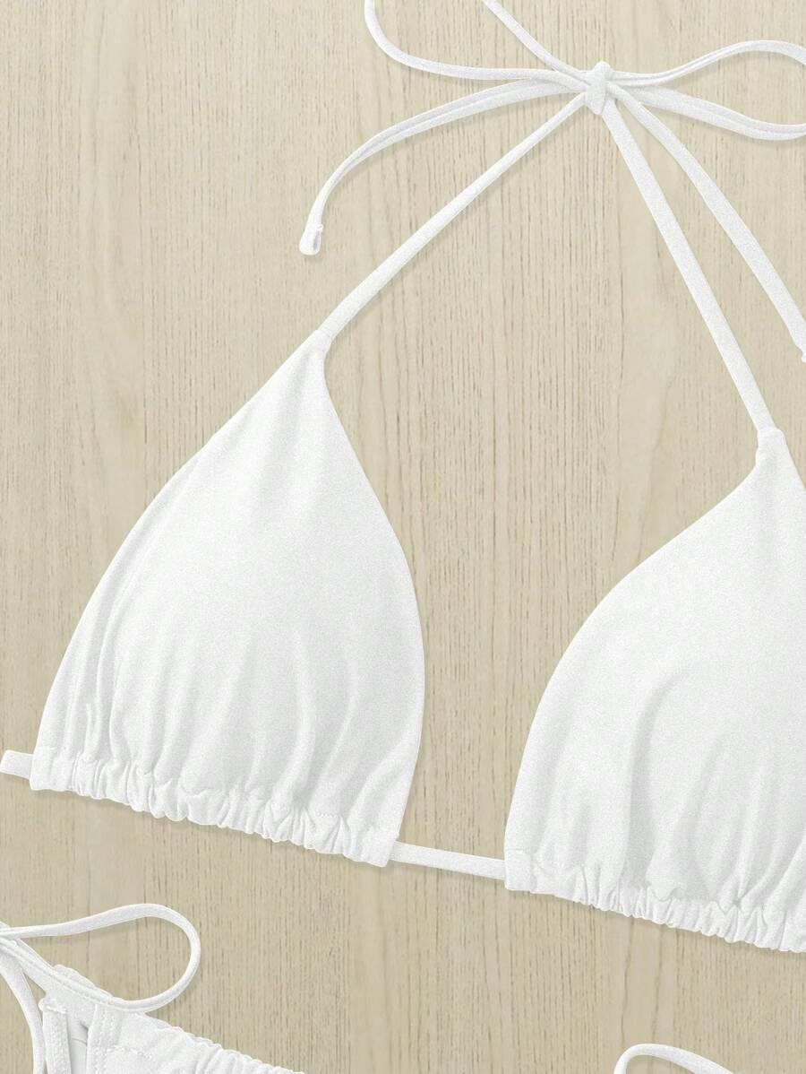 BIAŁE DWUCZĘŚCIOWE BIKINI DAMSKIE