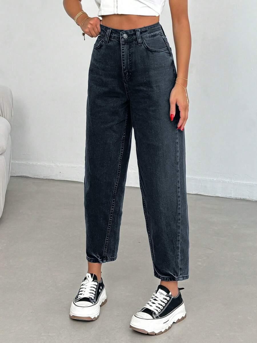 CZARNE SPODNIE JEANS PRZETARCIA