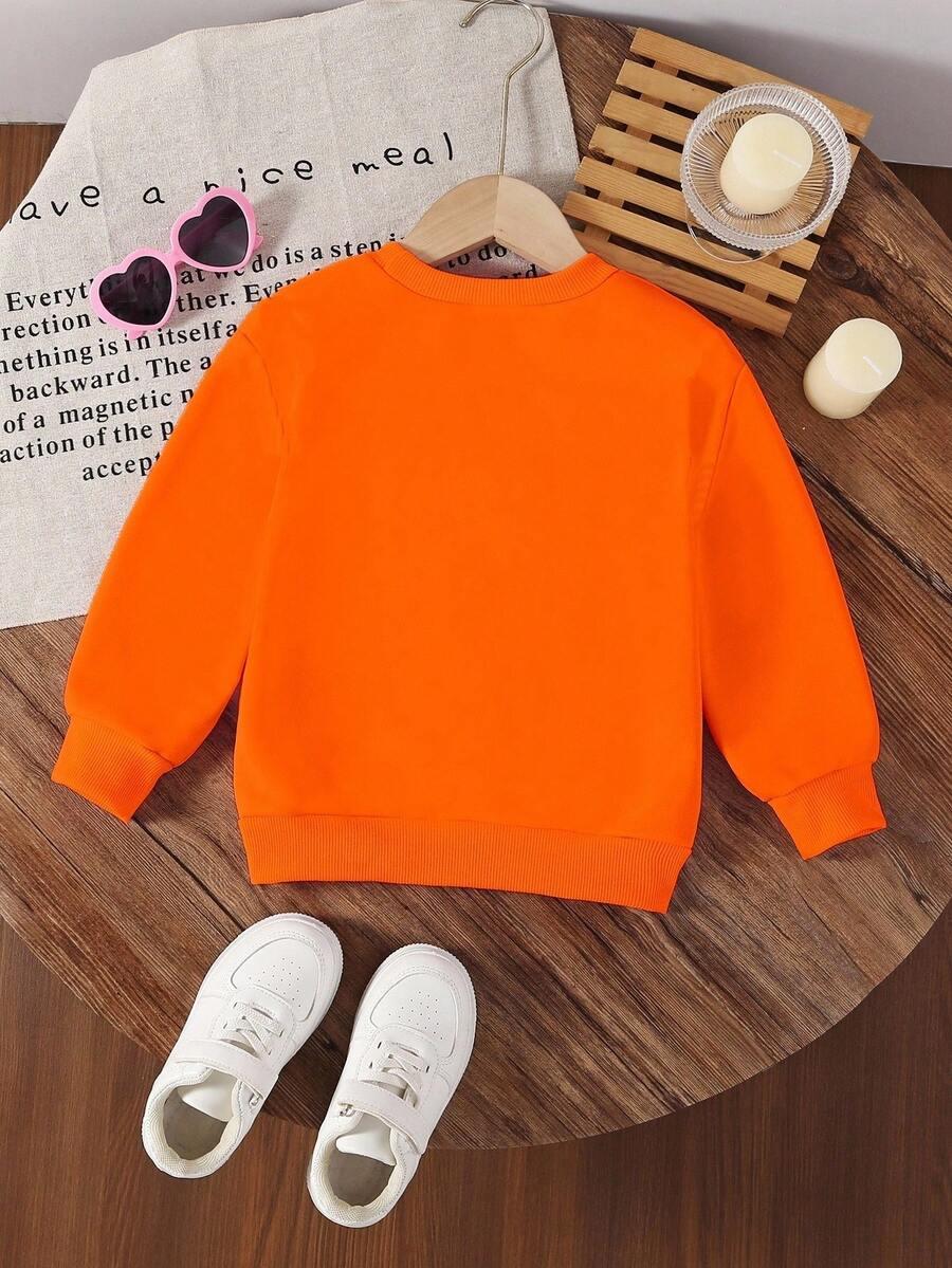 pomarańczowa bluza print
