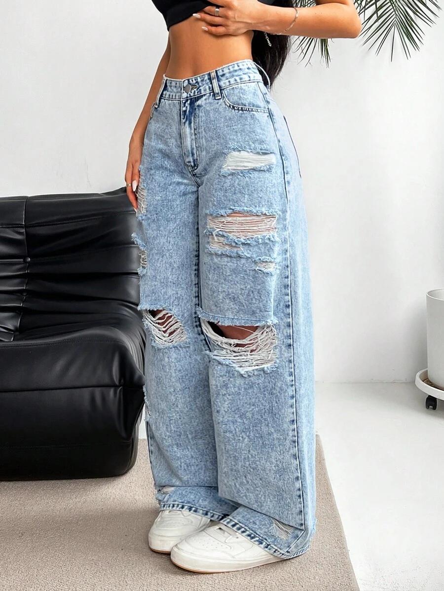 NIEBIESKIE SPODNIE JEANS