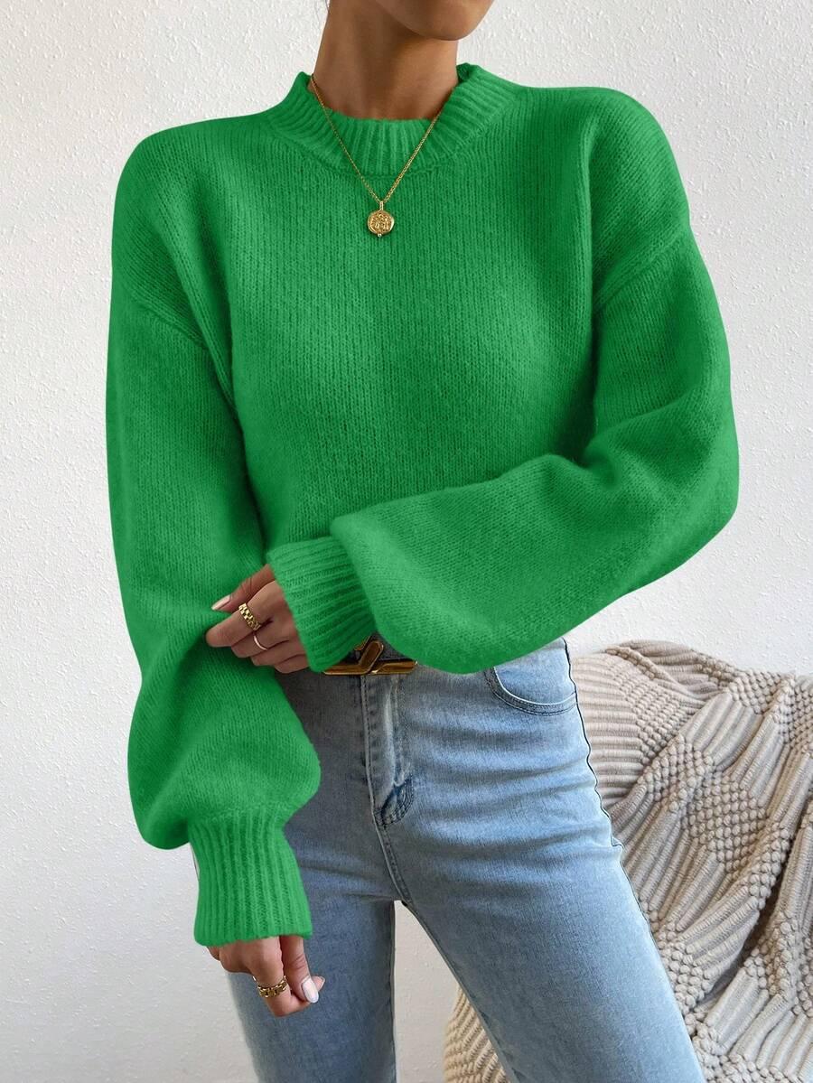 zielony dzianinowy sweter 