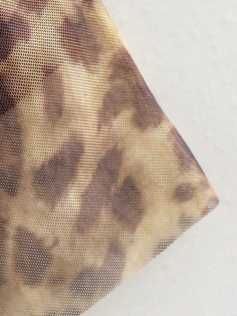 midi spódnica animal print