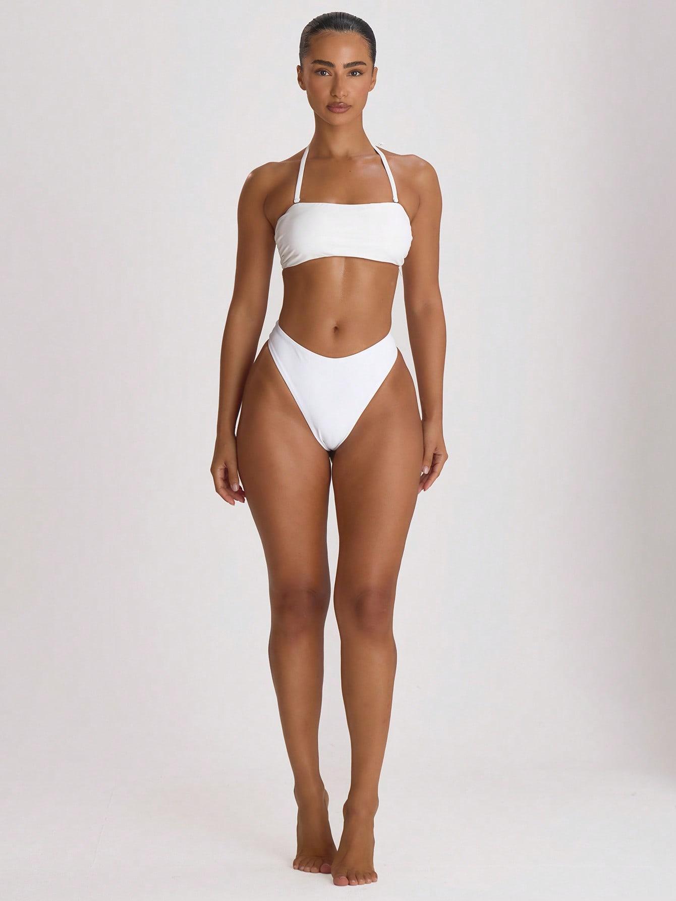 biały dół od bikini 