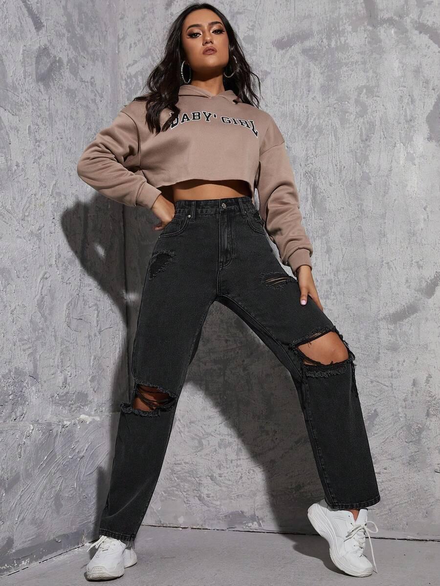 czarne spodnie jeans 