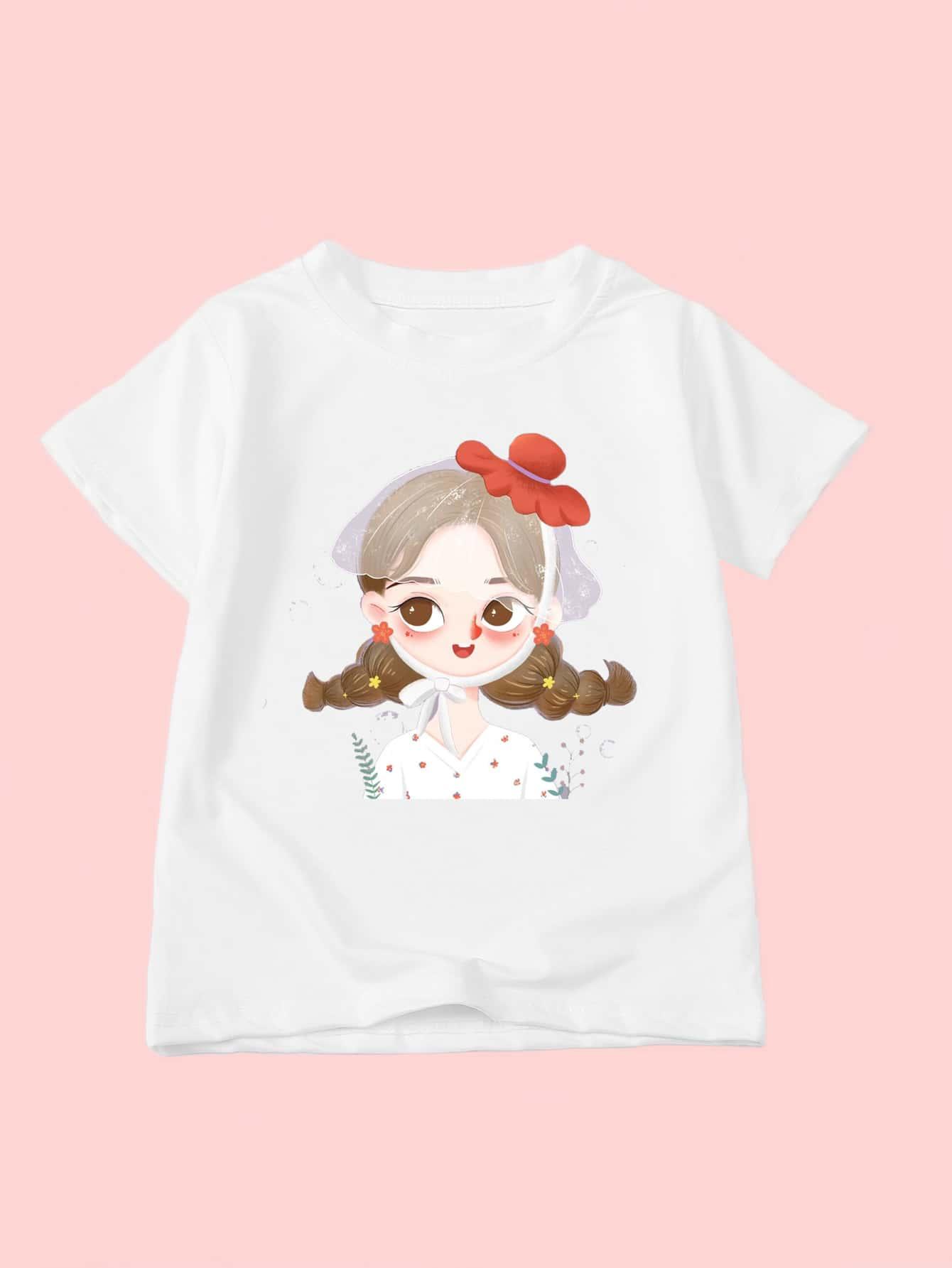 biały t-shirt print