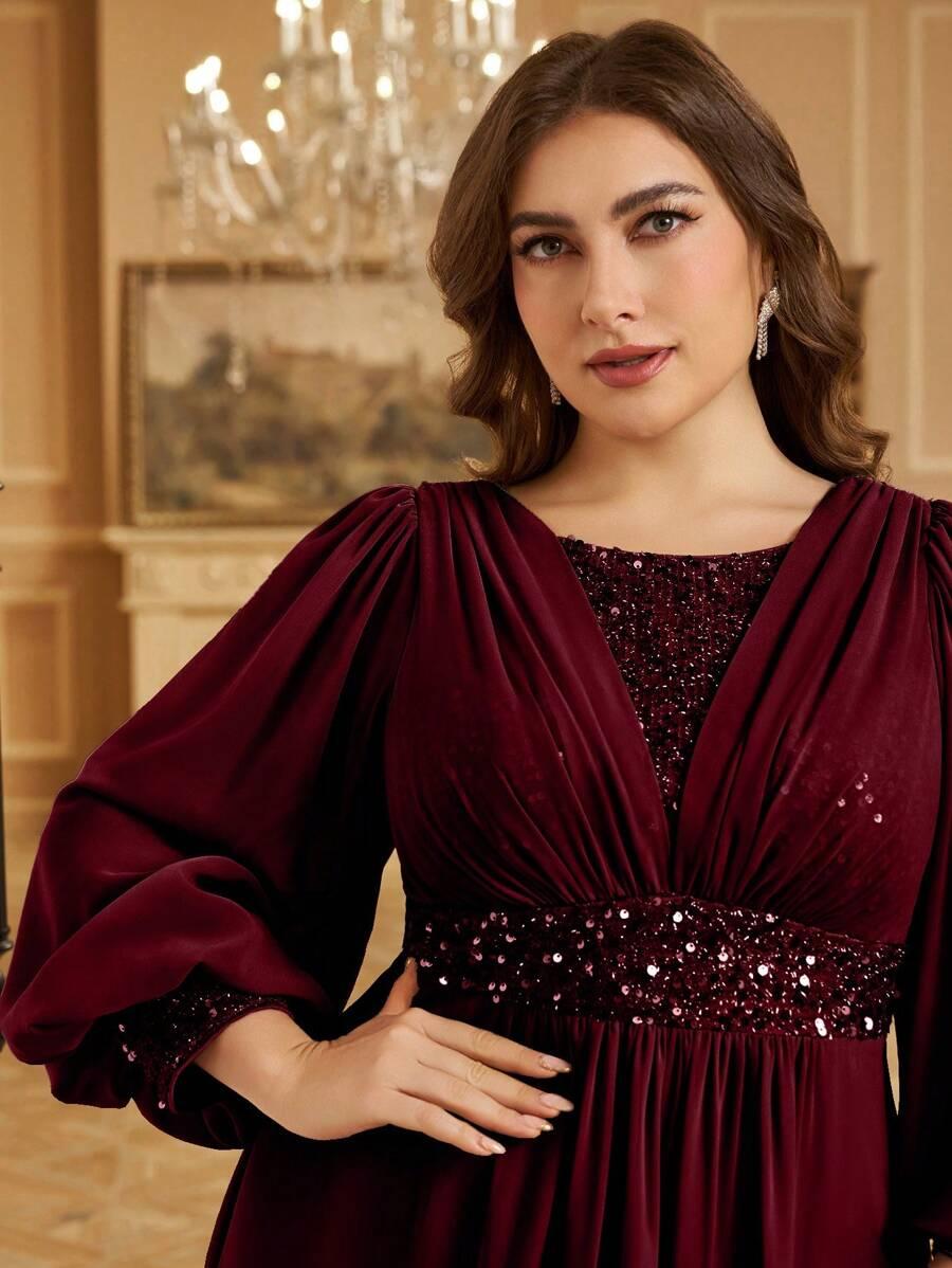 BURGUNDOWA MAXI SUKIENKA 