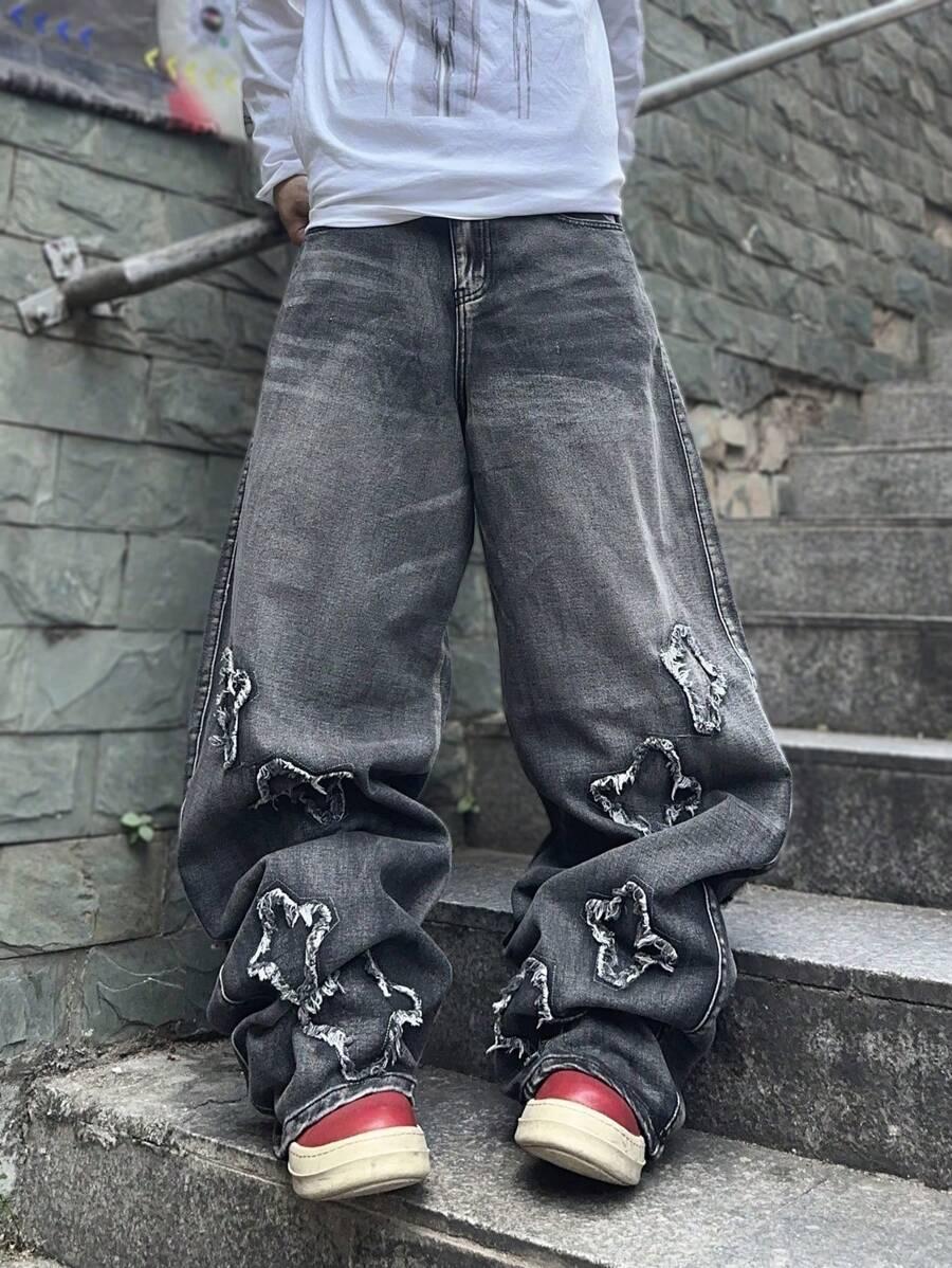 szare spodnie jeans