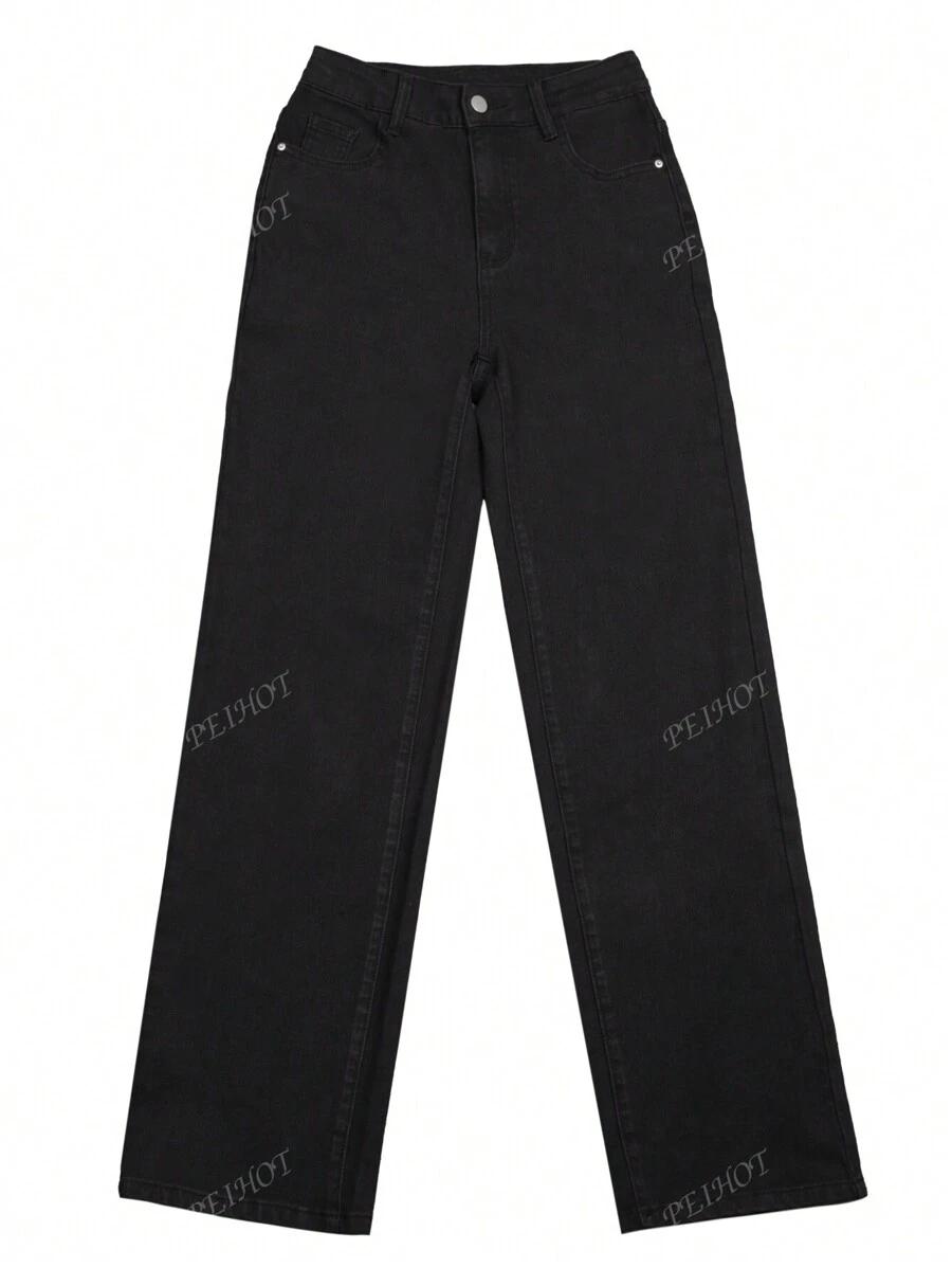 CZARNE SPODNIE JEANS