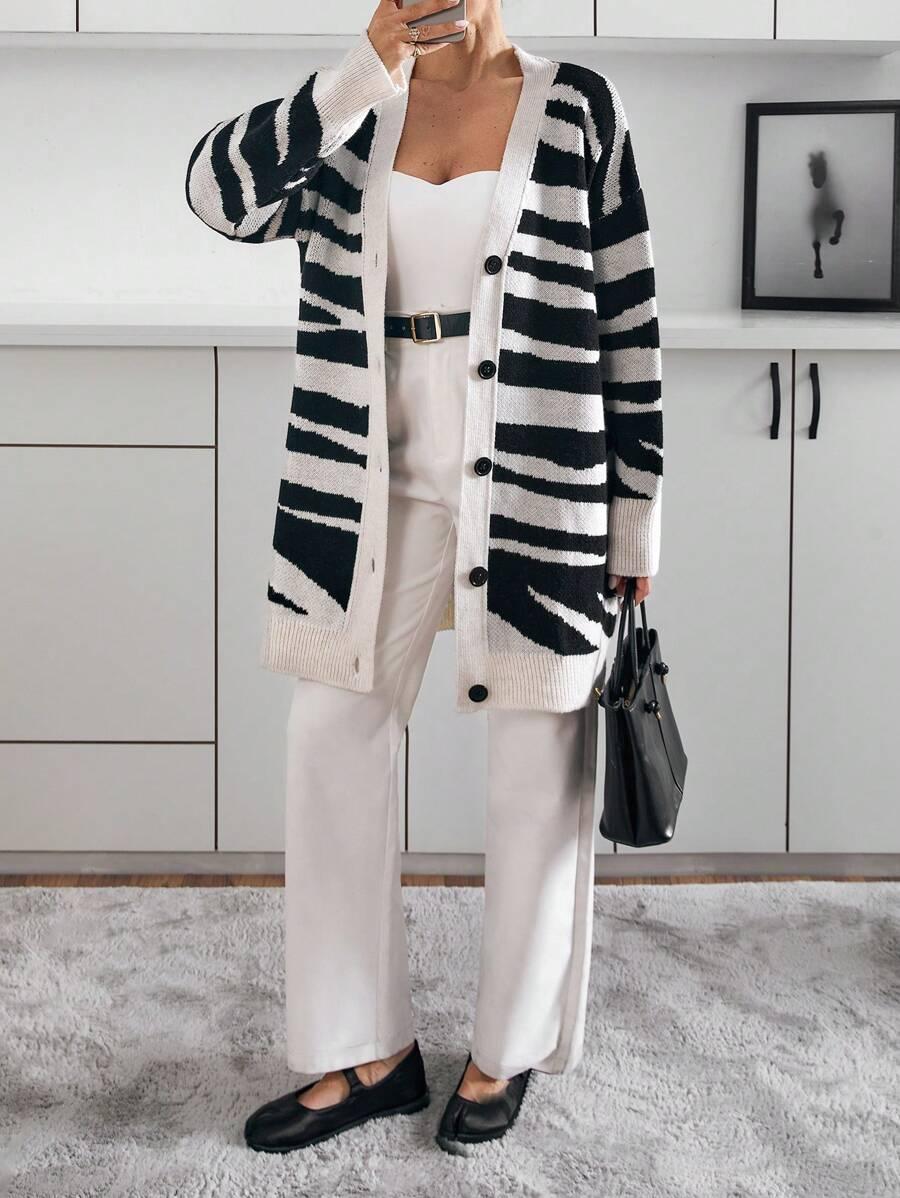 SWETER KARDIGAN ANIMAL PRINT