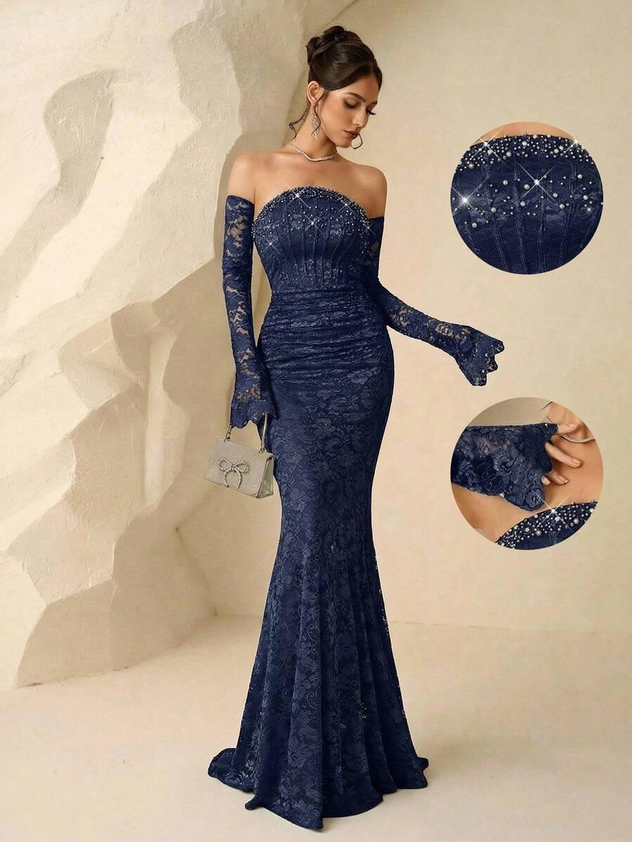 NIEBIESKA MAXI SUKIENKA