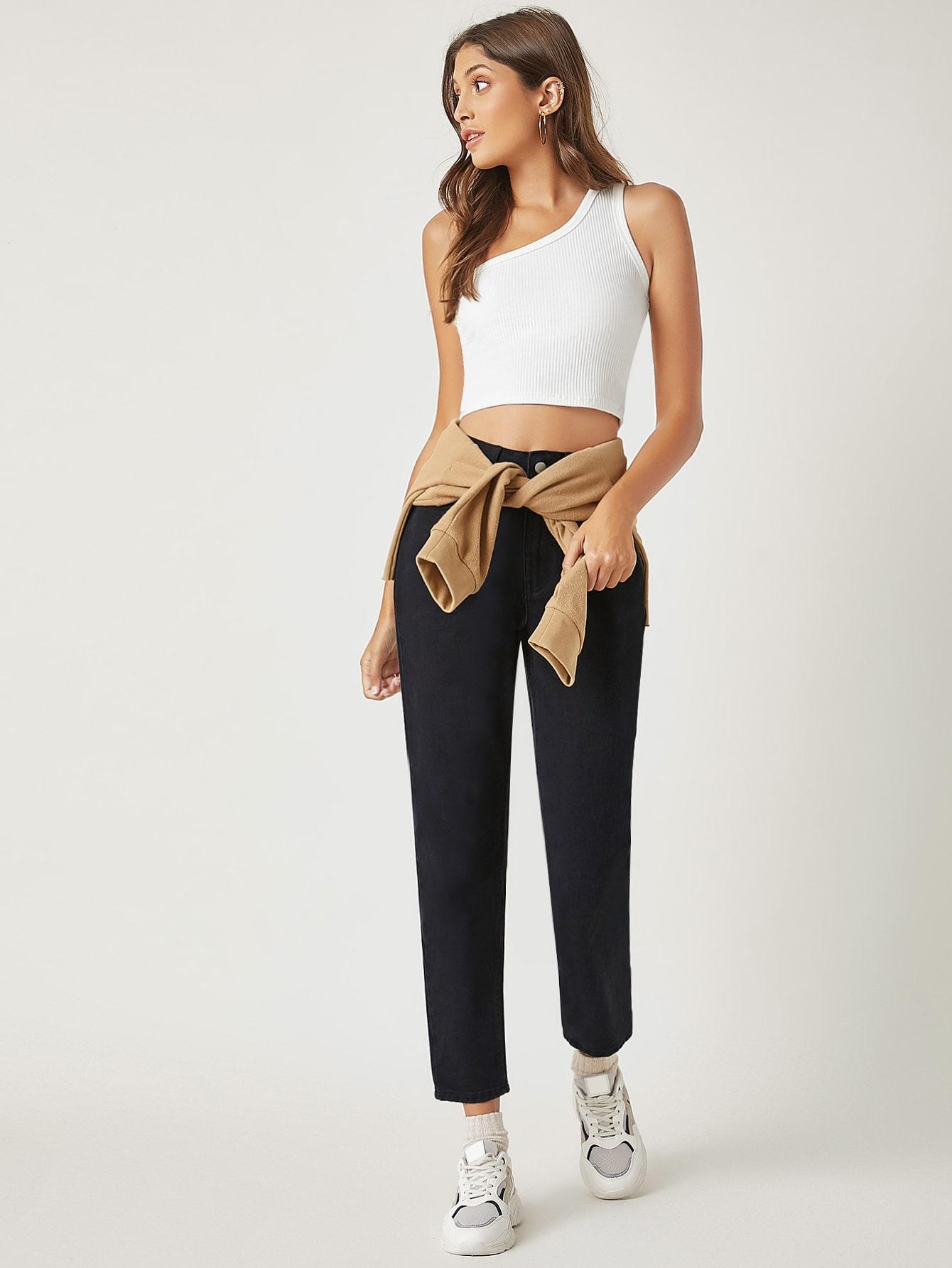 CZARNE SPODNIE JEANS